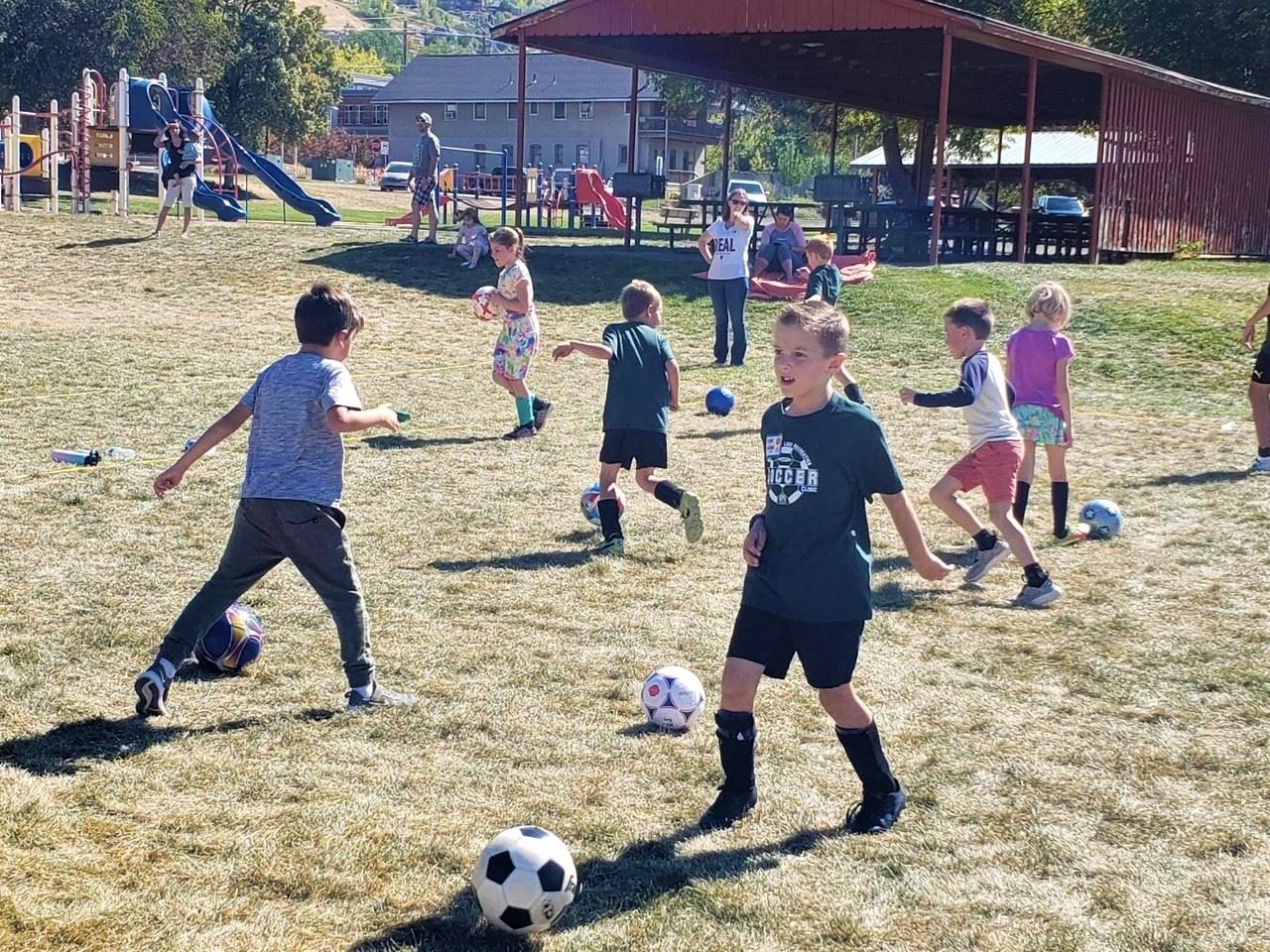 soccer clinic over all shot
